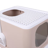 PaWz Cat Litter Box Fully Enclosed Kitty Coffee-2018816770344882179