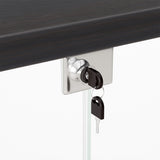 Stacked Glass Display Cabinet Lockable Collections Storage 2 Tier Shelf 2 Door - Side View