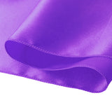 50x Satin Chair Sashes Cloth Cover Wedding Lavender - Side View
