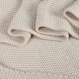 DreamZ Knitting Throw Blanket Cushion Beige - Side View