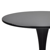 Levede 2x Round Bar Table Pub Tables Black - Side View