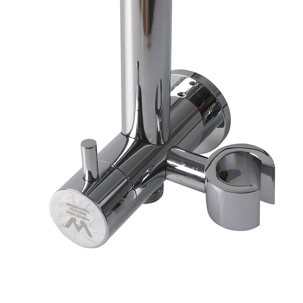 High Pressure Shower Head Set Rain Round Silver-2006733239951167491