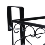 Levede Plant Stand Outdoor Indoor Home Black Rectangle - Side View