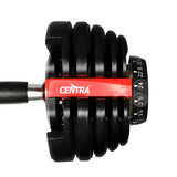 Centra 24kg Adjustable Dumbbell Set Home Gym - Side View