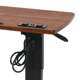 Levede Standing Desk Height Adjustable Brown - Side View