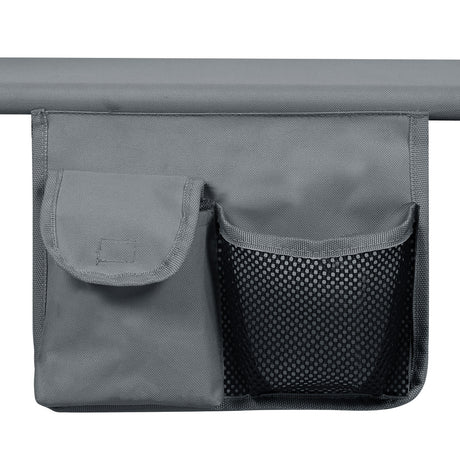 Levede Foldable Lounge Chairs with Canopy Grey-2018816823004368899