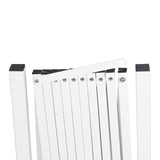 Garden Security Fence Gate Expandable White - Side View