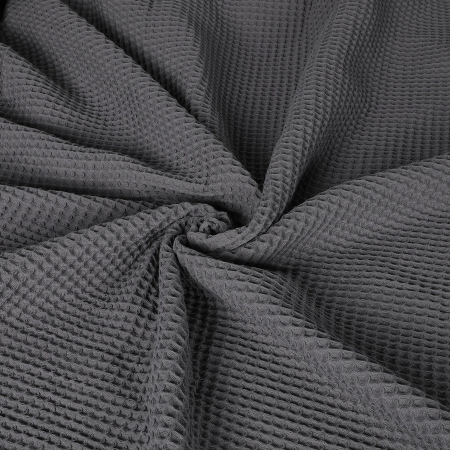 DreamZ Throw Blanket Cotton Waffle Blankets Grey Single-2018816707208024068