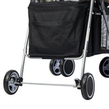 PaWz Large Pet Stroller Dog Cat Carrier Black - Top-Down View