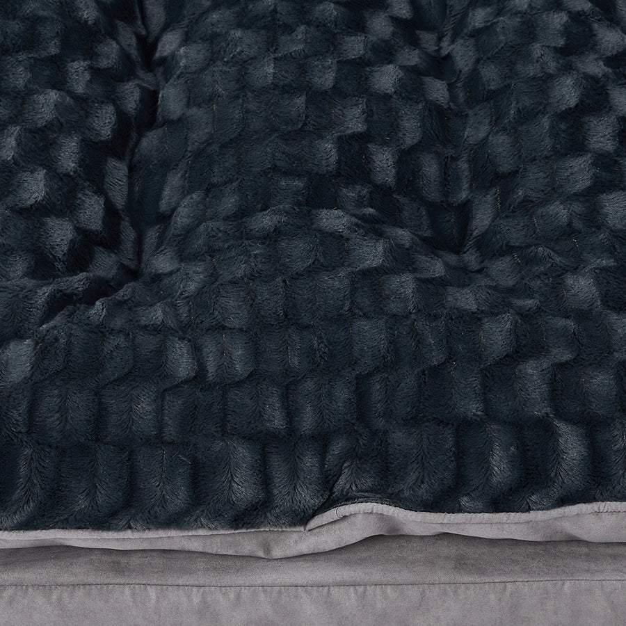 Dog Calming Bed Warm Soft Plush Comfy S Grey Small-2018816702741090308
