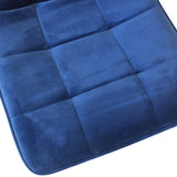 Levede 4x Dining Chairs Kitchen Velvet Blue - Top-Down View