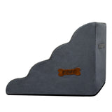 Pawz 4 Steps Pet Stairs Dog Ramp High Density Foam Grey - Top-Down View