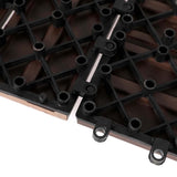 Marlow x10 Floor Tiles Plastic Decking Coffee - Top-Down View