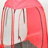 2x Mountview Pop Up Tent Camping Weather Red - Top-Down View