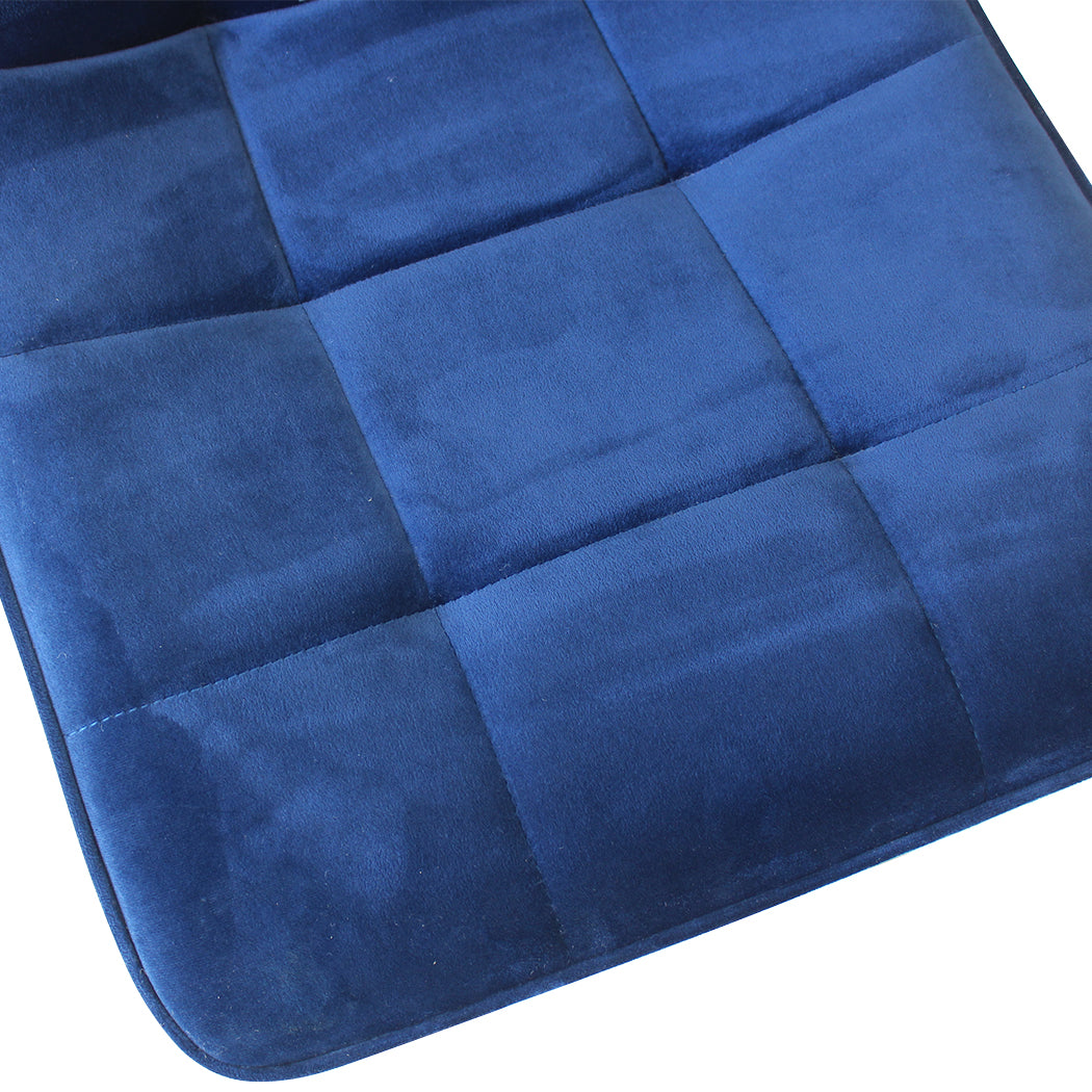 Levede 4x Dining Chairs Kitchen Velvet Blue-2006732723590402052