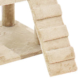 PaWz Cat Tree Scratching Post Scratcher Beige - Top-Down View