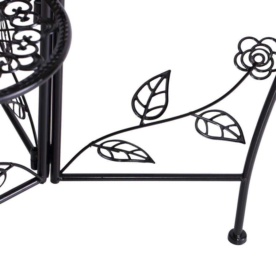 2X Wrought Iron Outdoor Indoor Flower Black 2 Pack-2018816817077817348