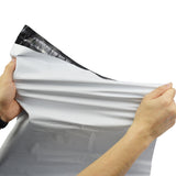 100x Poly Post Mailer Plastic Satchel - Top-Down View