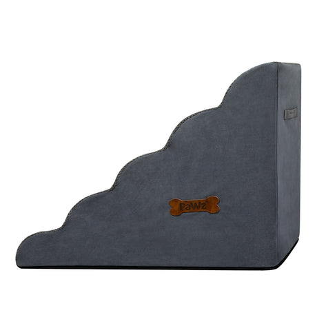 Pawz 5 Steps Pet Stairs Dog Ramp High Density Foam Grey-2006732707526217732
