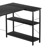 Levede L Shaped Computer Desk Home Desk Black-2006732839009259524