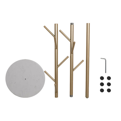 Levede Coat Rack Hat Clothes Stand Hanger Gold-2018816734156427268