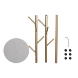 Levede Coat Rack Hat Clothes Stand Hanger Gold - Top-Down View