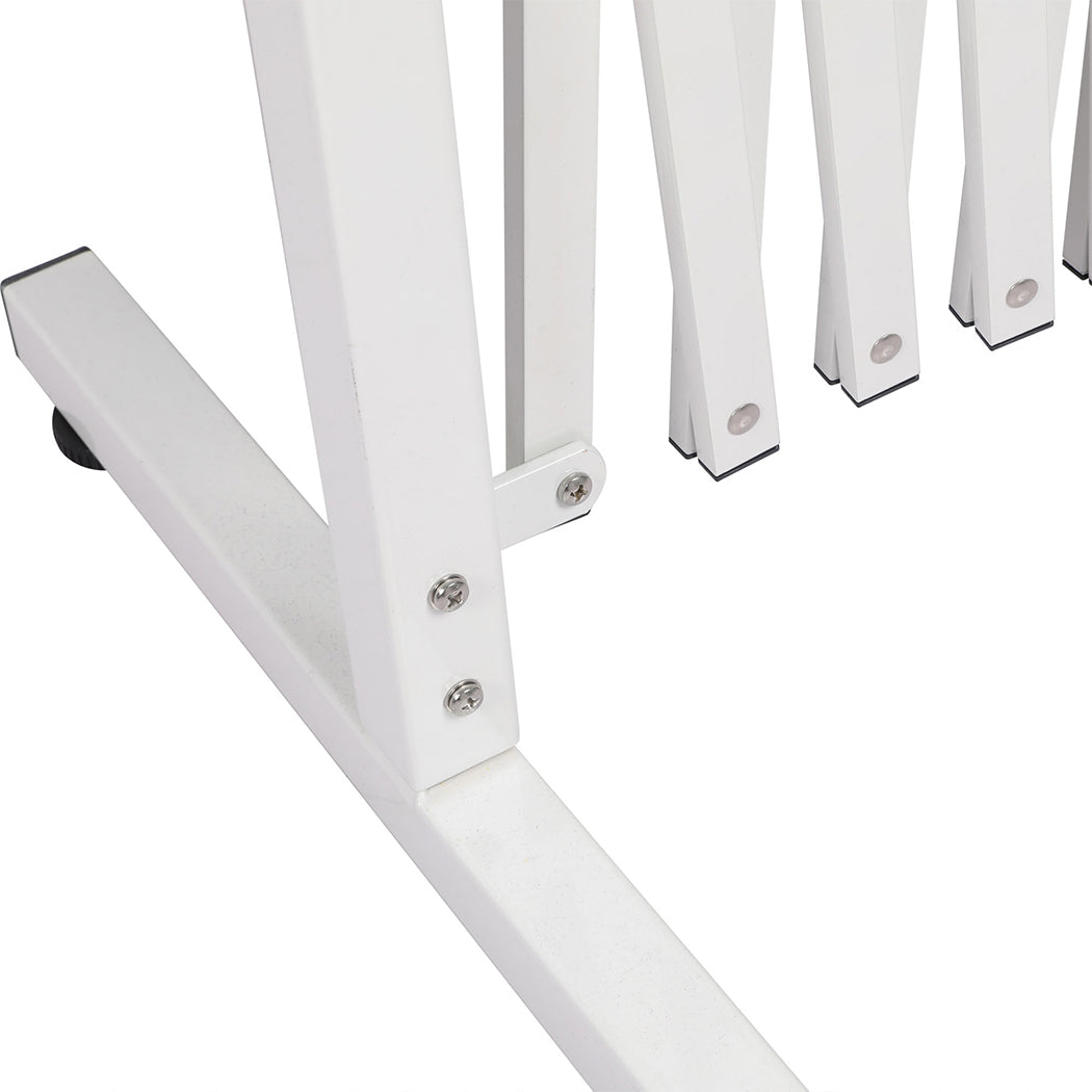 Garden Security Fence Gate Expandable White-2006733312898502660