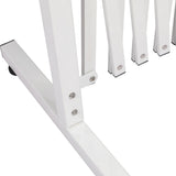 Garden Security Fence Gate Expandable White-2006733312898502660