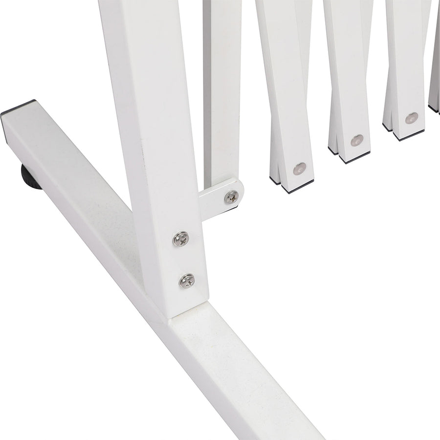 Garden Security Fence Gate Expandable White-2006733312898502660