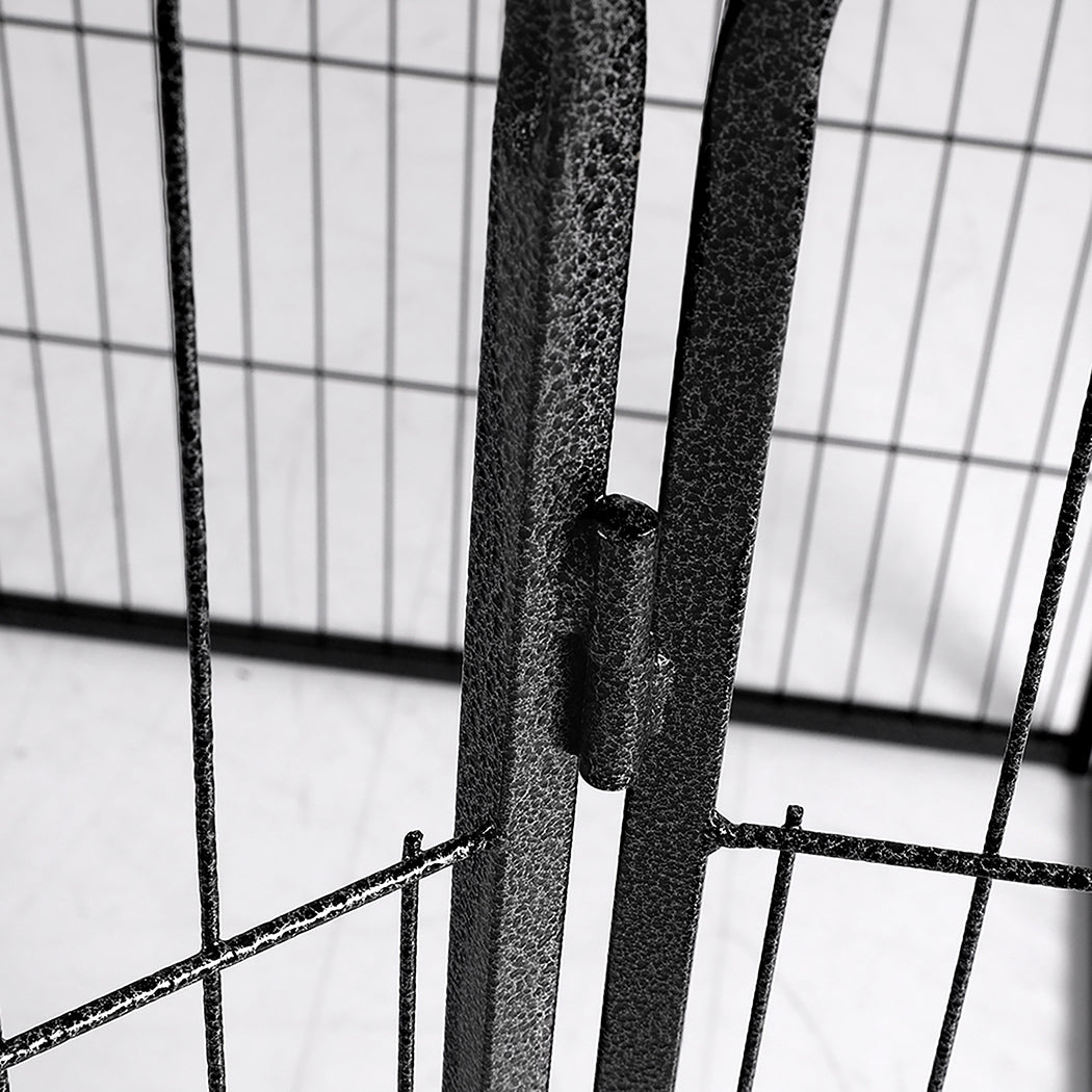 PaWz 8 Panel Pet Dog Playpen Puppy Exercise Black 2.5kg Venison-2006733296502968324