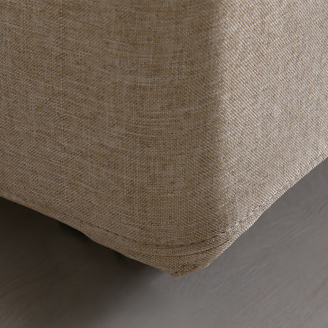Levede Fabric Bed Frame Double Gas Lift Double Beige-2006733222205067268