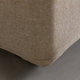 Levede Fabric Bed Frame Double Gas Lift Double Beige - Top-Down View