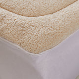 DreamZ Mattress Topper 100% Wool Underlay Double - Top-Down View