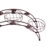 2X Plant Stand Outdoor Indoor Metal Bronze - Top-Down View