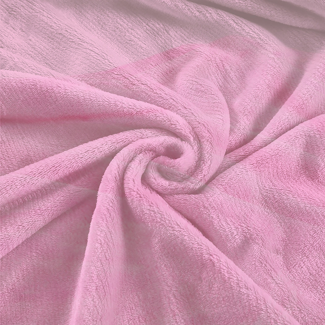 DreamZ 320GSM 220x240cm Ultra Soft Mink Pink Queen-2018816644272492548