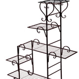 Levede Plant Stand Outdoor Indoor Metal Bronze - Top-Down View