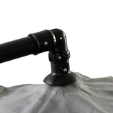 Mountview 3M Outdoor Umbrella Cantilever Grey With Base - Top-Down View