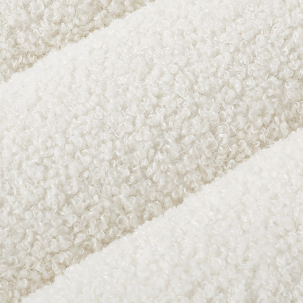 Pawz XL Size Orthopedic Dog Bed with Sherpa Plush Removable Cover in White-2018816753253093380