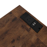 Levede Bedside Table Side Table 2 Drawers Cabinet Brown - Top-Down View