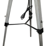 EMITTO Tripod Wooden Floor Lamp Shaded Grey-2006733079095414788