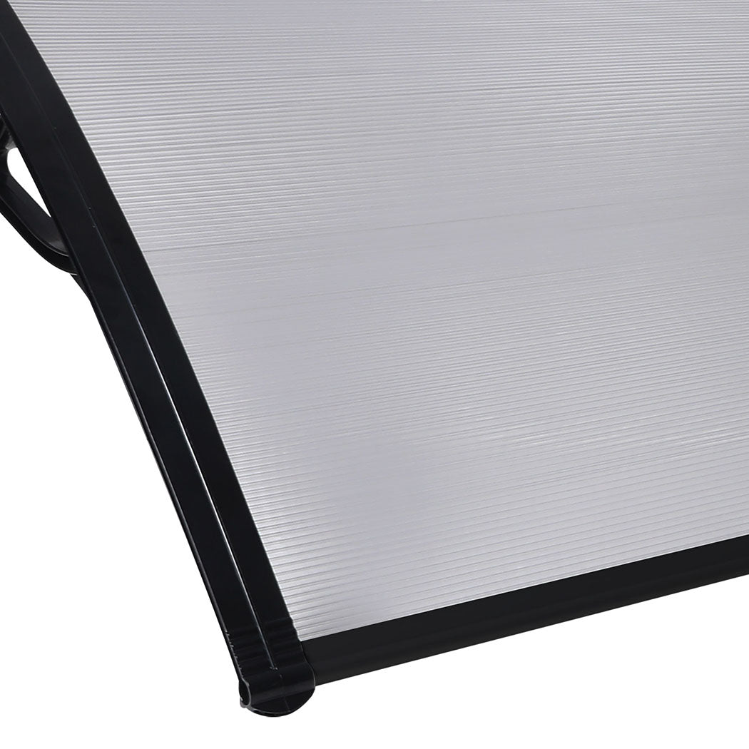 Mountview Window Door Awning Outdoor 1M X 2.4M Transparent 1x2.4M-1954802872516481028