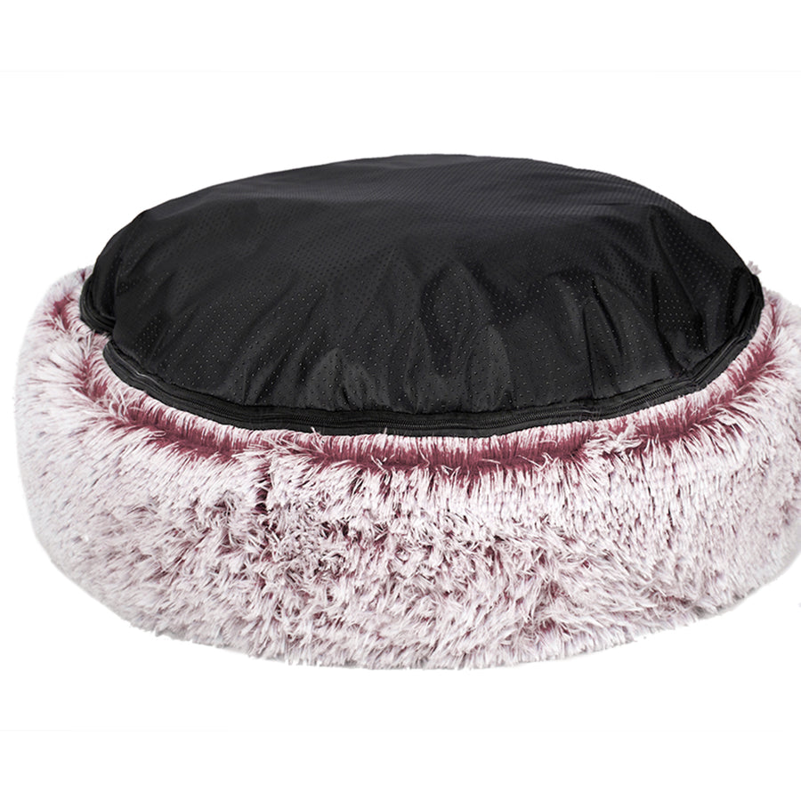 PaWz Pet Bed Cat Dog Donut Nest Calming M Pink Medium-2018816739017625604
