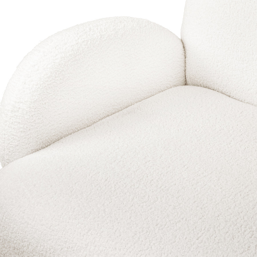 Levede Cloud Sofa 3 Seater Sherpa Fleece White-2006732843321004036