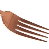 Stainless Steel Cutlery Set Glossy Knife Rose Gold - Top-Down View