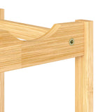 Toque Natural Bamboo Wine Rack 12 Bottles Organizer - Top-Down View