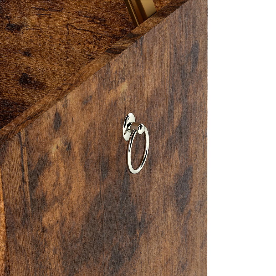 Levede Storage Bench Rustic Wooden Storage Cabinet-2011971107179073540