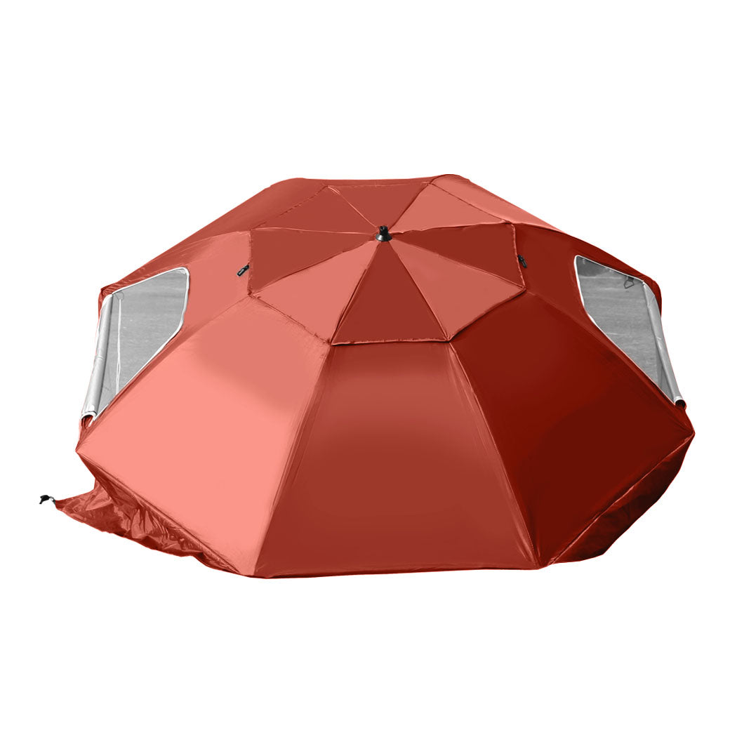 Mountview Beach Umbrella Outdoor Umbrellas Red 2.33M-2018816736698175492