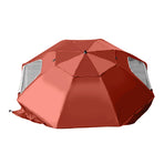 Mountview Beach Umbrella Outdoor Umbrellas Red 2.33M-2018816736698175492