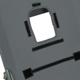 Levede Foldable Beach Lounge Chairs with Face Hole Grey - Top-Down View
