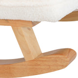 Levede Fleece Rocking Chair with footstool-2006732837268623364
